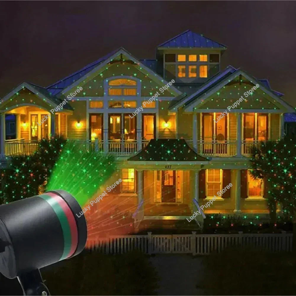 Projecteur laser de fées de Noël de plein air ciel étoilé Projecteur de scène Douches Jardin Pelouse Éclairage de scène Paysage Disco Lumière du Nouvel An