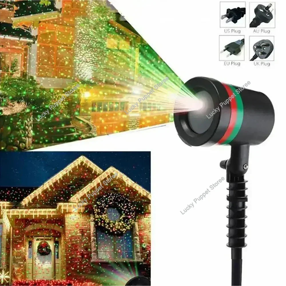 Projecteur laser de fées de Noël de plein air ciel étoilé Projecteur de scène Douches Jardin Pelouse Éclairage de scène Paysage Disco Lumière du Nouvel An