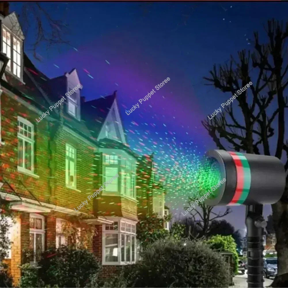 Projecteur laser de fées de Noël de plein air ciel étoilé Projecteur de scène Douches Jardin Pelouse Éclairage de scène Paysage Disco Lumière du Nouvel An